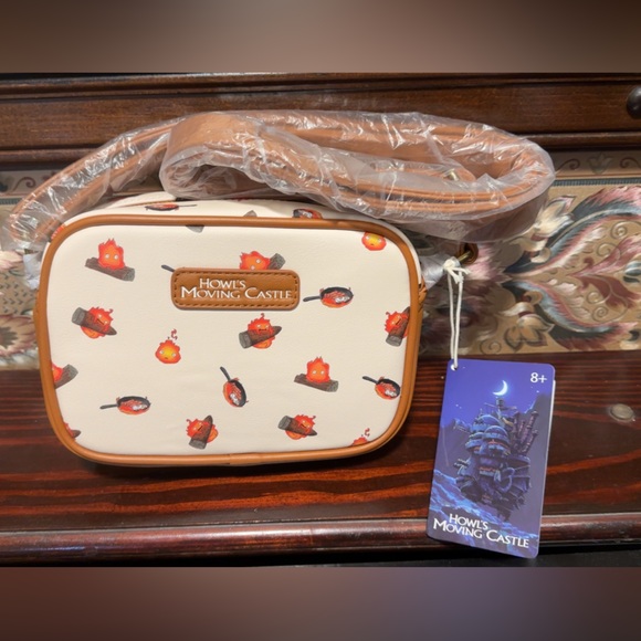 Howl's Moving Castle Cream and Brown a Loungefly Crossbody Bag - Picture 1 of 6